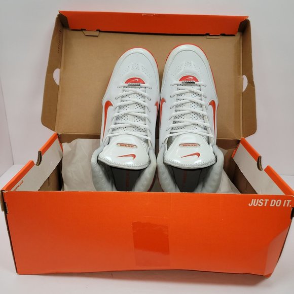 Nike Air Zoom Assassin TD Whi/Orange Mens Football Cleat 316840-182 US Size 13.5 - Picture 2 of 11